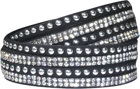 Amazon Swarovski Crystal Slake Black Deluxe Bracelet Clothing