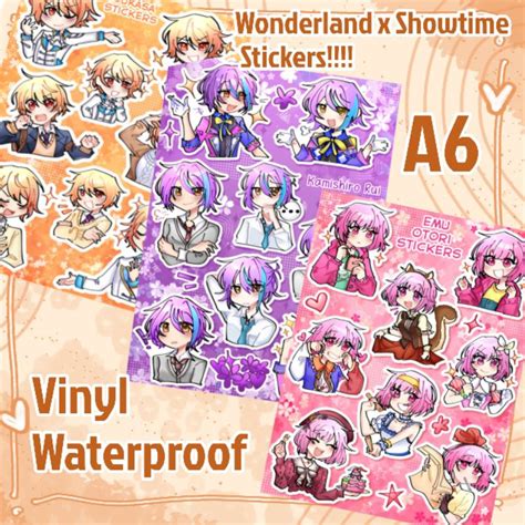 Wonderland X Showtime Stickers Vinyl Upcoming Nene Sticker Shopee