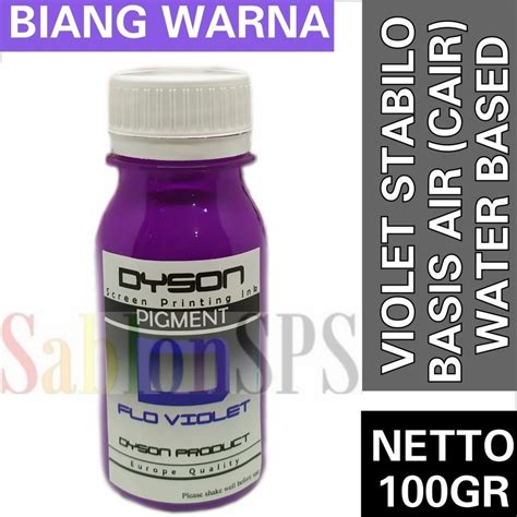 Jual Biang Warna Sablon Ungu Stabilo Flo Violet Dyson Pigmen Gr