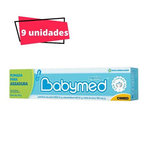 Baby Med Pomada Kit Tratamento Assaduras Bebe Menino Azul Cimed