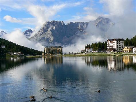 Lago Di Misurina Lacs Lago Di Misurina Dolomites Italie