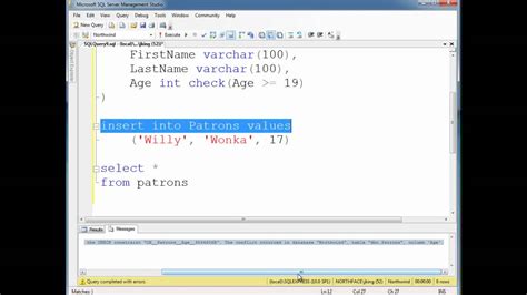 Sql Check Constraints Youtube