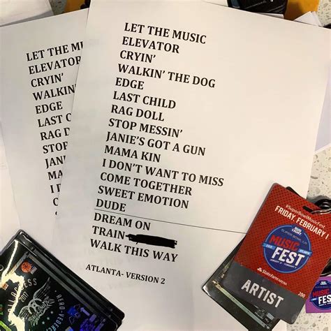 Aerosmith Setlist Feb 1, 2019 : r/Aerosmith