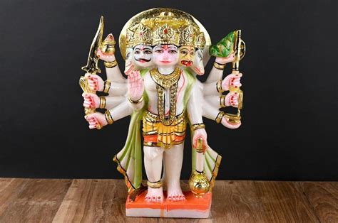 Rajendra Art S Punch Mukhi Marble Hanuman Ji Statue For Worship