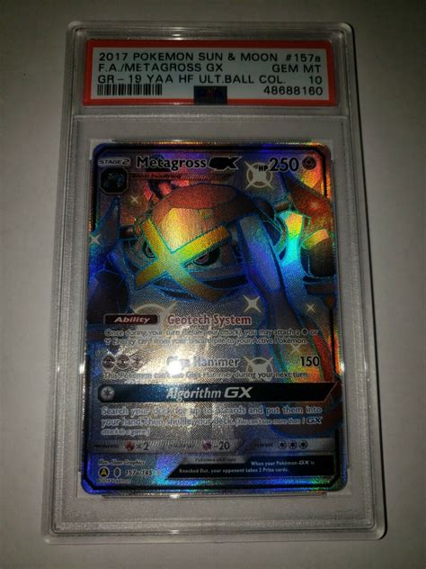 Mavin Psa Metagross Gx Shiny Full Art Hidden Fates Pokemon Card