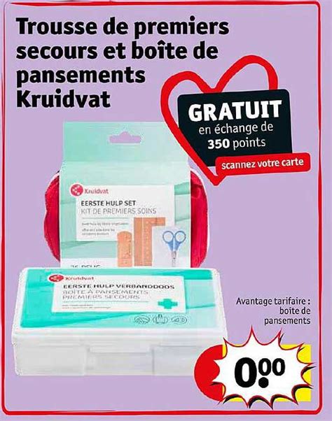 Promo Trousse De Premiers Secours Et Bo Te De Pansements Kruidvat Chez