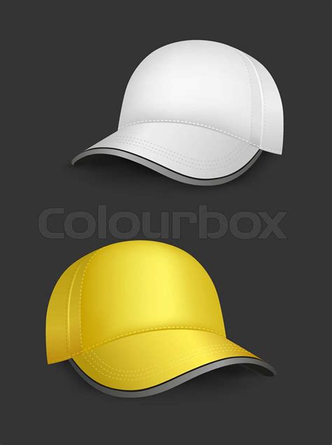 White And Yellow Caps Template Stock Vector Colourbox