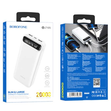 Borofone Borofone Powerbank 20000 MAH Incl 2x USB En 1x USB C