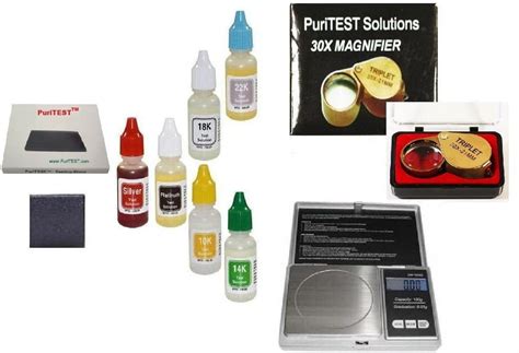 Puritest Jewelers Full Set Precious Metals Testing Kit Plus Jewelry