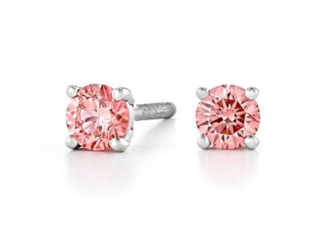 1 00 Ct Pink Diamond Stud Earrings 14K Low Reserve Stunning Property Room