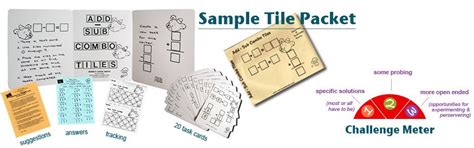 Tile Task Card Packets Math Station Activities