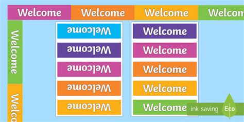 FREE Welcome Display Border L Enseignant A Fait