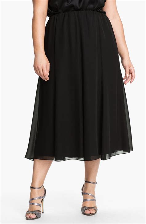 Alex Evenings Chiffon Midi Skirt Plus Size Nordstrom