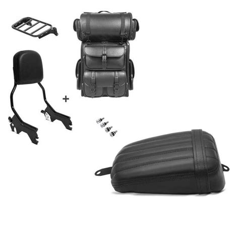 Set Sissybar R1S Hecktasche LX für Harley Softail Street Bob 18 22