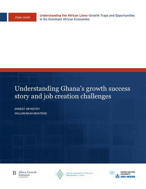 Solution Understanding Ghanas Growth Success Story And Job Creation