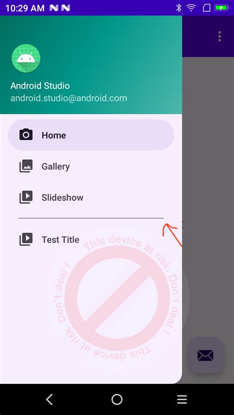 Android How To Remove Padding From Line Shown In Navigationview App