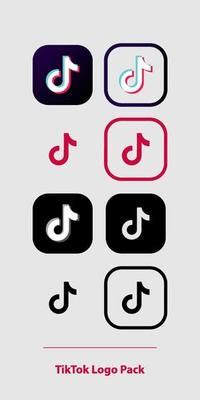 Tiktok Tik Tok Musicalmente Icona Logo Icone Social Media Set Logo