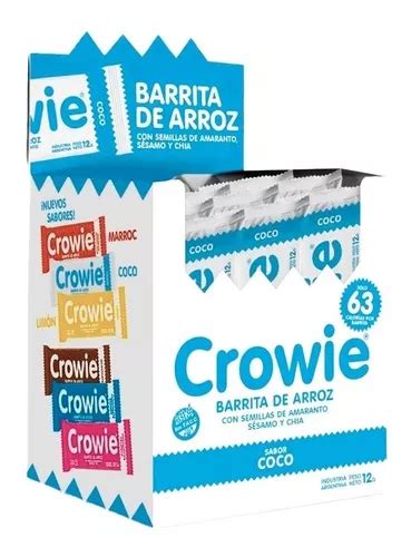 Barras De Arroz De Coco Sin Tacc Crowie 12 Unidades MercadoLibre