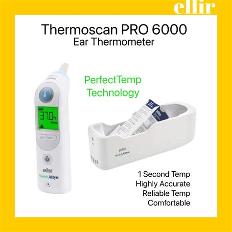 Welch Allyn Braun Thermoscan Pro 6000 Ear Thermometer Shopee Malaysia