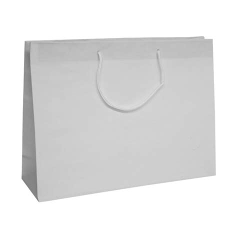 400mm White Recycled Paper Carrier Bags