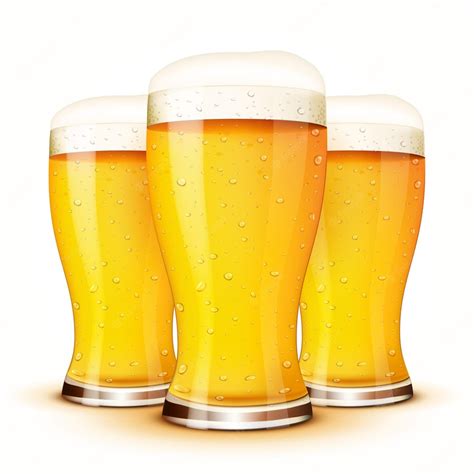 Premium Vector Glass Of Beer Isolated Isolated On White