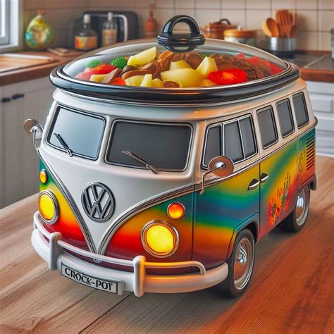 Volkswagen Bus Slow Cookers Retro Cooking Charm