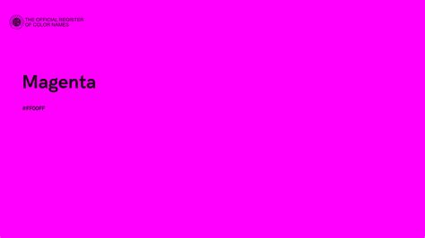 Magenta color - #FF00FF - The Official Register of Color Names