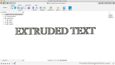 How To Use Custom Fonts In Fusion 360 Product Design Online