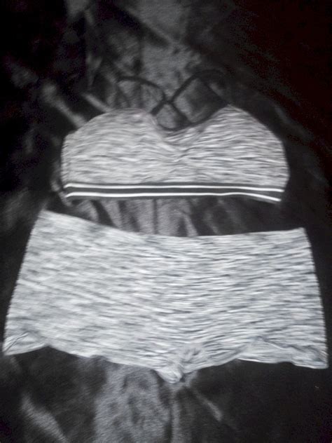 Gray Sports Bra And Panty Set Worlds 1 Marketplace For Used Panties