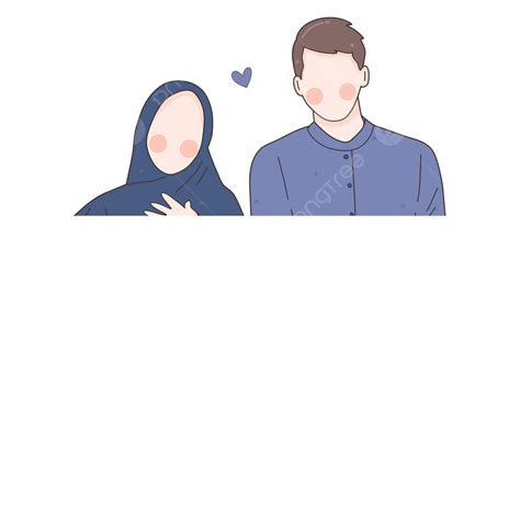 Illustration Of A Cute Muslim Couple Husband And Wife Cute Couple Muslim Couple Husband And