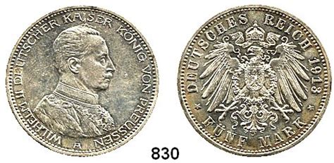 0830 Preussen Königreich Wilhelm II 1888 1918 Tempelhofer Münzenhaus