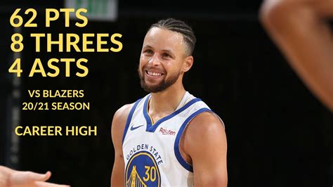 Stephen Curry Career High 62 Pts 8 Threes 5 Rebs 4 Asts Highlights Ve