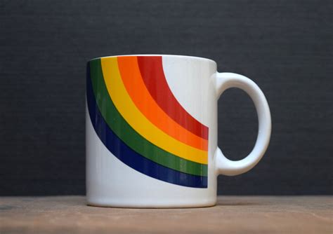 Classic Ftd Rainbow Coffee Mug Made In Korea Especially For Etsy