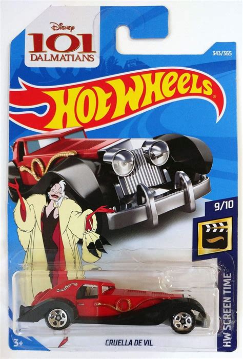Hot Wheels 2018 50th Anniversary Hw Screen Time Disney 101 Dalmatians Cruella De Vil THIRD