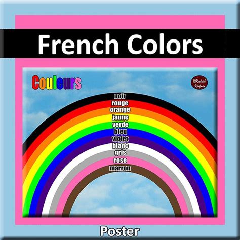 French Colors Rainbow Poster | Foreign language learning, Teaching posts, Foreign language classroom