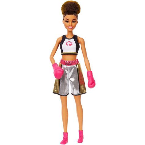 Mu Eca Barbie Boxeadora Morena Vistiendo Traje De Boxeo Con Guantes