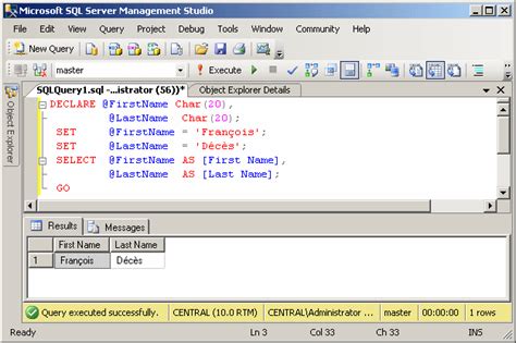 Microsoft Sql Server Lesson 07 Variables And Data Types