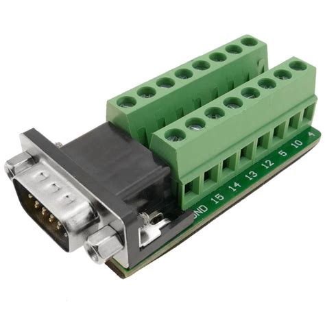 Adaptador De Conex O Vga Hd Macho Para Bloco De Terminais De Pinos