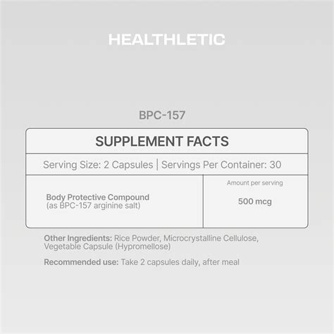 BPC-157 Supplement | Gut, Joint & Muscle Recovery Support – Healthletic