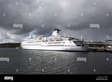 The Mv Berlin Passenger Ship Docked At Stornoway Harbour Isle Of Lewis