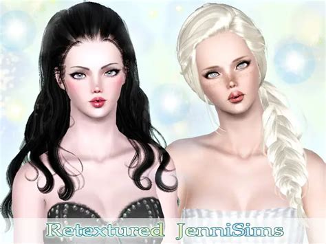 Jenni Sims Newsea`s Isabel And Joice Hairstyles Retextured Sims 4 Hairs