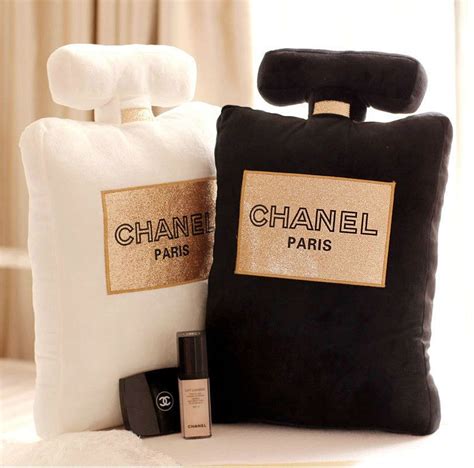 Big Perfume Bottle Pillow Black Or White Chanel Inspired Room Chanel