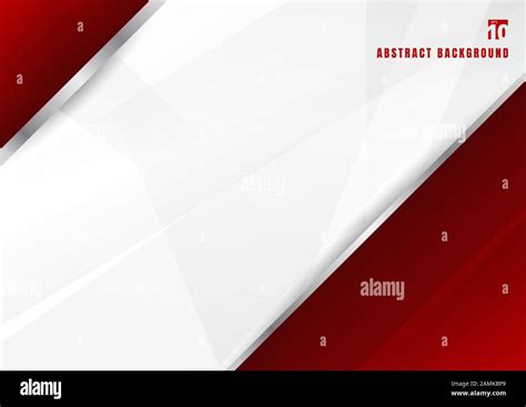 Abstract Template Red And White Diagonal Overlapping Layers Background