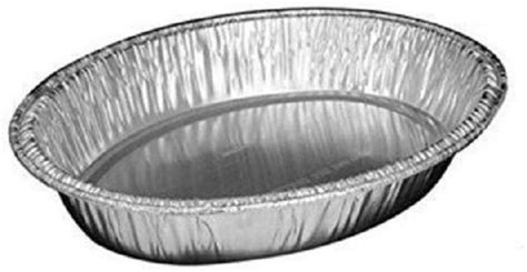 Silver Oval Aluminium Foil Container With Lid For Event And Party