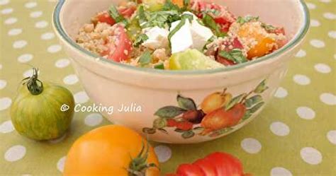 Salade De Tomates Au Quinoa Pois Chiches Et Feta De Cooking Julia Et