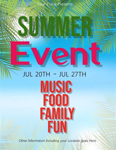 Summer Event Flyer Template Postermywall