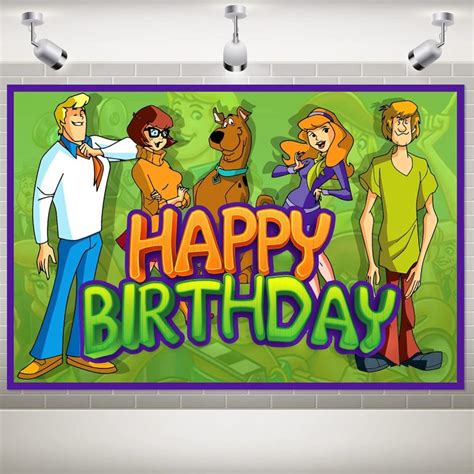 Scooby Doo Birthday Party Supplies5x3ft Scooby Doo Backdrop Scooby Doo