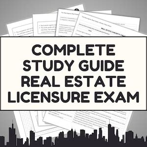 Complete Real Estate Licensure Exam Study Notes 137 Pages With Cheat