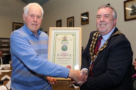 Phillip Beard Honorary Freedom Of The Town Penistone Town Council