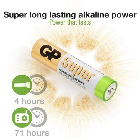 Köp Gp Batteries Super Alkaline Aaa Batteri 24alr03 12 Pack På